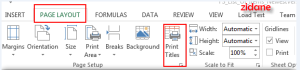 Repeat Specific rows or columns on every printed page
